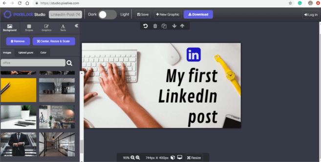 How to create a LinkedIn image post with perfect size and