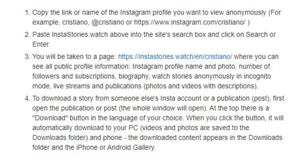 watch instagram highlights anonymously