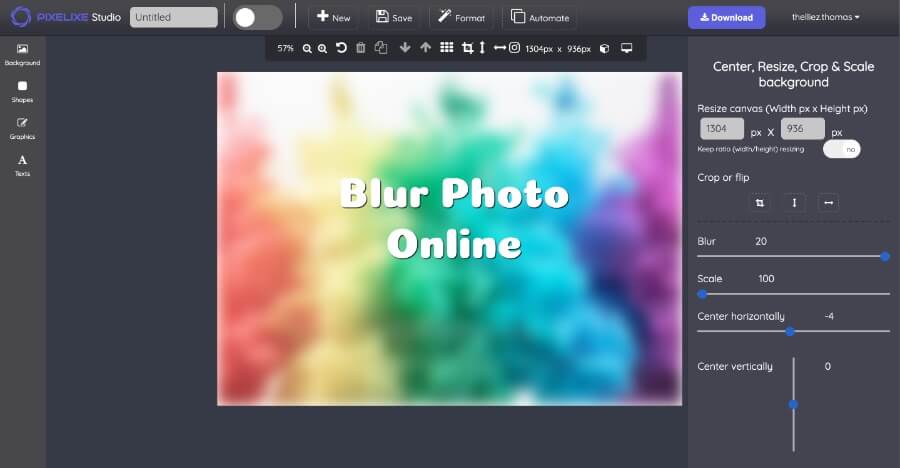 Blur photo online