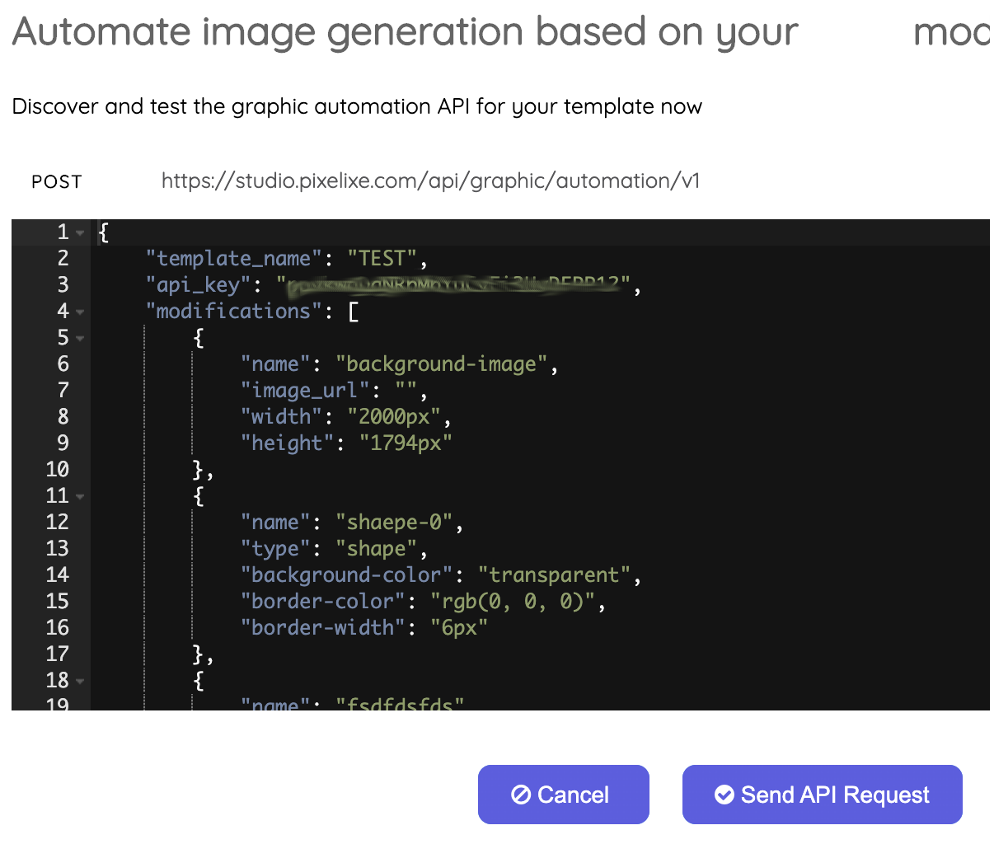 Image generation from API